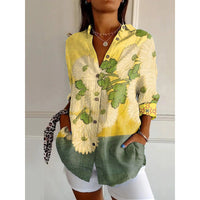 Womens Trendy Long-sleeve Printed Maxi Shirt