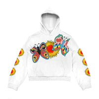 Illustration Impressionist Couple Cartoon Hooded Sweatshirt