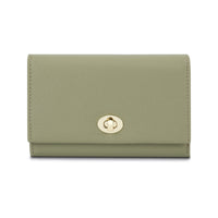 Luxury Leather Influencer-Style Womens Wallet With A Lock Closure