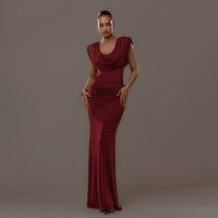 Women's Elegant Sophisticated Solid-Color Dress