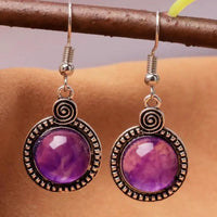 Retro Geometric Round Zircon Trendy Jewelry Earrings For Women