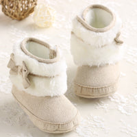 Baby Girl Soft Bottom Snow Plus Velvet Thermal Toddler Shoes
