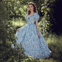 Womens Bohemian Casual V-Neck Short-Sleeve Dress