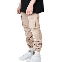 Loose men's overalls with drawstring at the foot