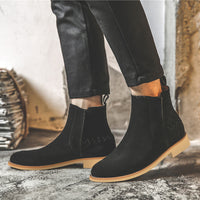 Men's mid-cut British Martin leather boots