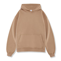 Thick Loose Solid Color Velvet Thickened Hooded Sweatshirt Male
