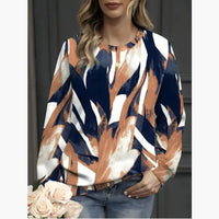 Casual Versatile Contrasting Striped Long Sleeved Shirt