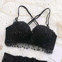 Lace floral palm cup beauty back bra
