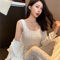 New Lacy, Pure And Seductive Style Loungewear Set