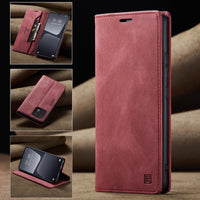 Youth Business Frosted Vintage Flip Leather Case