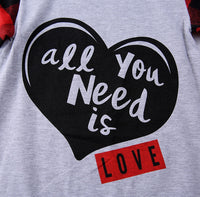 All You Need is Love Romper + Headband 2pc set