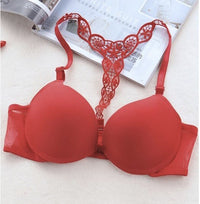 Pure Color Simple Glossy Sexy Girly Underwear With Y-strap
