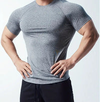 Tight Stretch Casual Quick-drying Running Round Neck Short Sleeve