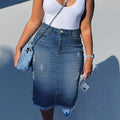 High Waist Slimming Office Lady Skirt Mid-length A- Line Sheath Skirt