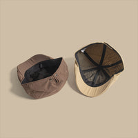 The Men's Solid Color Quick-drying Stitched Design-forward Retro Baseball Cap Is Suitable For Daily Casual Commuting And Street Wear.