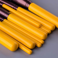 11 little yellow duck makeup brush set