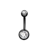 Stainless Steel Double Drill Navel Nail Double Ball Navel Ring