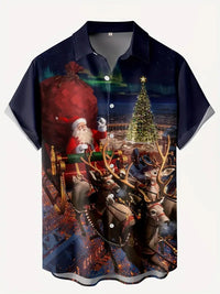 European And American Christmas Plus Size Men's 3D Shirt