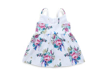Flower group starry print strap dress