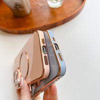 Solid Color Electroplating Magnetic Pull Ribbon Lens Protector Protection Mobile Phone Shell