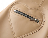 Bag Hip High Waist Thin Sheep Skin Skirt
