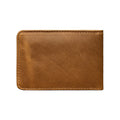 Oil-waxed Leather US Dollar Clip Card Holder