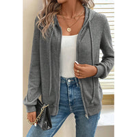 Women's Solid Color Hoodie Simple Versatile Slim Fit