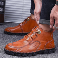 High-top tooling men's short boots