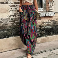 Women's Holiday Casual Full-body Printed Loose Lantern Pants