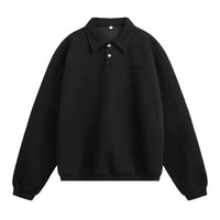 Autumn Retro Loose-fit Neckline Buttoned Long Sleeves