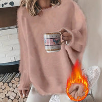 Crew-neck Batwing Sleeve Loose Casual Plus Size Women's Clothing Knitted Pullover Top