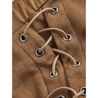 Asymmetrical Hem Wrap Skirt With A Tie-front Closure