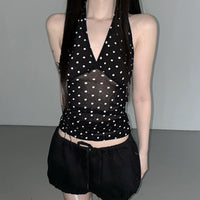 Women's Backless V-neck Halter Top