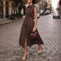Women's Polka-Dot Printed Fashionable Casual Dress