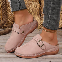 Lightweight Outdoor Casual Wedge Closed Toe Slippers For Women
