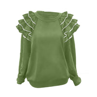 Comfortable And Slimming Ruffle Top For Women