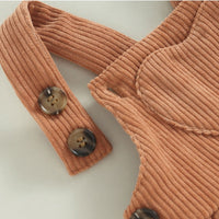 Infant Corduroy Romper Suspender Skirt Outfit