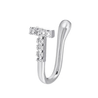 Copper Inlaid Zircon Letter U-shaped Nose Clip Ring Piercing Jewelry