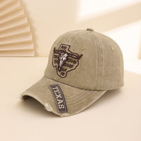Fashionable Classic Water-washed Embroidered Cowboy Baseball Cap With Patch And Embroidered Words - A Personalized Beanie Suitable For Outdoor Wear