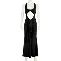 Womens Stylish Sexy Sheer Halterneck Dress