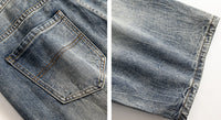 Five-point Denim Shorts Men's Loose Hole Slim Fit