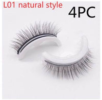 Reusable 3D Mink Lashes Natural False Eyelashes Self Adhesive Fake Glue Free Makeup Eyelash Extension Silk