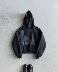 Loose-fit Women's Dark-style Retro Printed Hoodie