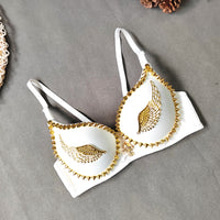 Angel Wings Beaded Breastwear Short Women