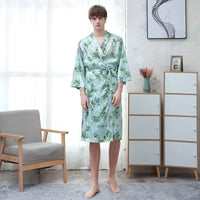 Ice Silk Couple Pajamas Sexy Pajamas Women Short-sleeved Thin Suit