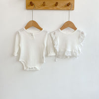 Autumn Solid Triangle Baby Solid Bodysuit