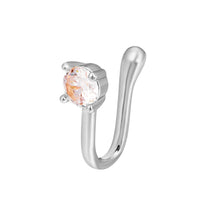 Brass Inlaid Zircon Star Heart Crown Nose Ring