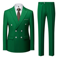 Men's Fashion Casual Solid Color Two-piece Set