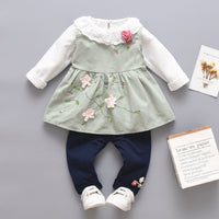 Children's Bear Hooded Two-piece Gold Velvet Set
