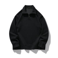 Fleece-lined Half Zipper Polo Shirt Sweater